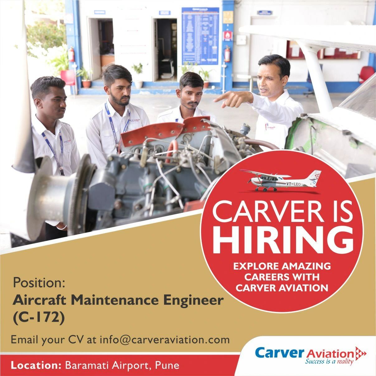 CARVER IS HIRING ! Looking for a talented Aircraft Maintenance Engineer for C172.