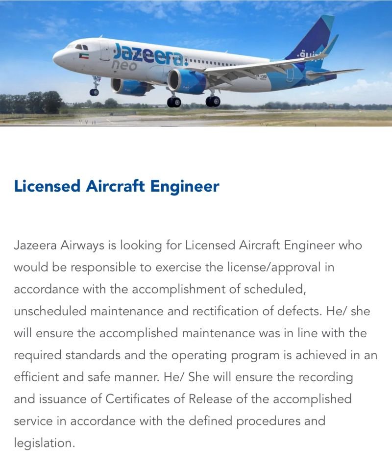 Jazeera Airways JOBS