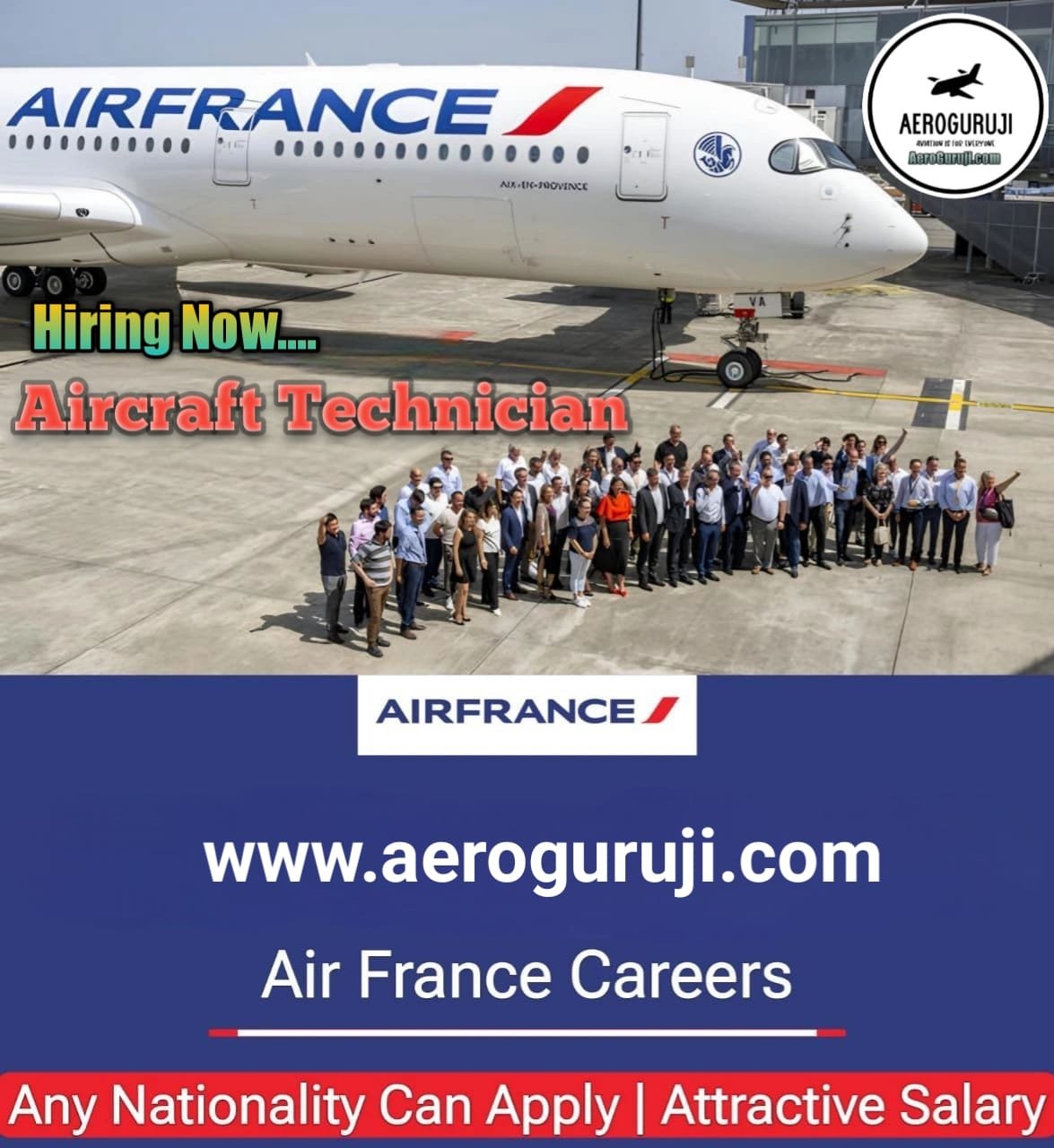 Air France is Hiring Aircraft Technician, Location - France - Apply Now