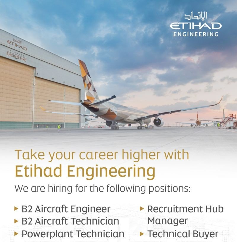 Etihad Engineering Hiring Powerplant Technician(Minimum of 2 years of experience), Abu Dhabi - Apply Now